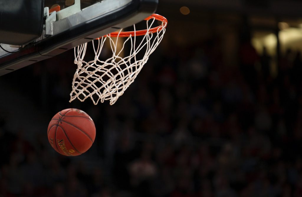 basketball through net